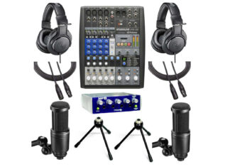 Group Buy: Save up to $310 on this complete podcasting setup Audio-Technica AT2020 Cardioid Condenser Microphone x2 Audix Tripod Microphone Desk Stand x2 Audio-Technica AT8314-3, Premium 3ft Microphone Cable x2 Audio-Technica ATH-M20x Professional Monitor Headphones x2 PreSonus HP4 4-Ch Headphone Distribution Amplifier PreSonus AR8 USB 8-Channel Hybrid Performance and Recording Mixer