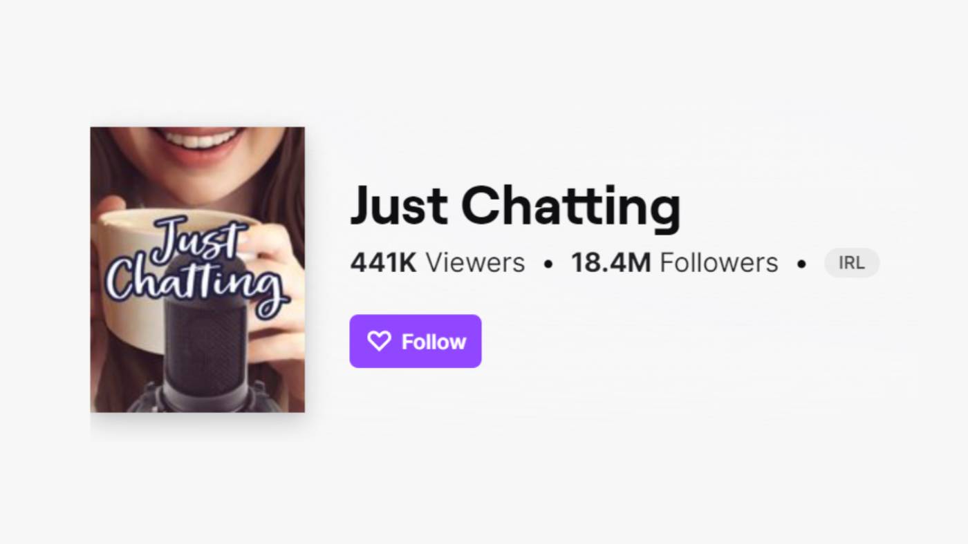 Just Chatting About Twitch, Just Not About Gaming - GGContent