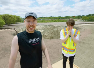 MrBeast reveals shocking ad revenue for a video that cost him $3 million to make MrBeast video screenshot from "Train Vs Giant Pit"