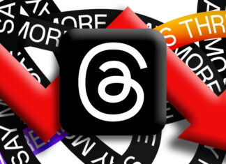 Daily active users on Threads have dropped drastically Meta threads logo over graphic background