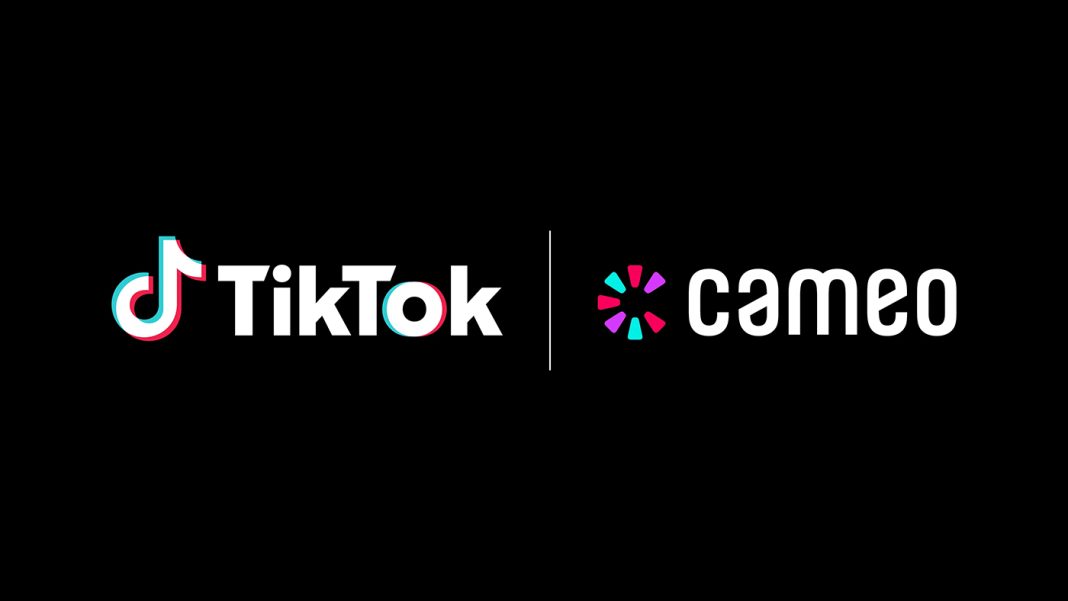 1_4Wabvx_zOhnqElyVoZOXwA TikTok and Cameo logos over black